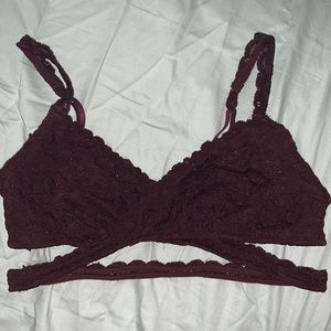 burgundy bralette